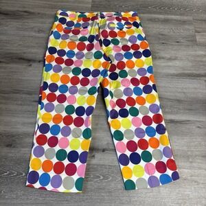 Retro Y2K Loud Mouth Polka Dot Multi-Color Chino Style Golf Pants Size 38x34